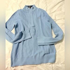 Boys Light Blue Quarter-Zip Pullover